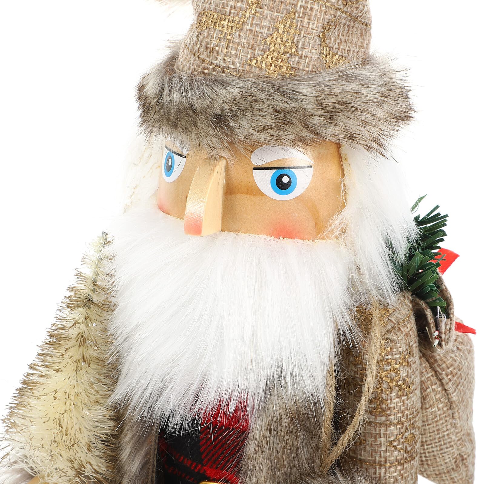 VICASKY Holzhandwerk Nussknacker Dekoration Weihnachts Nussknacker Figur aus Holz Baumschmuck für Weihnachts Tischdeko