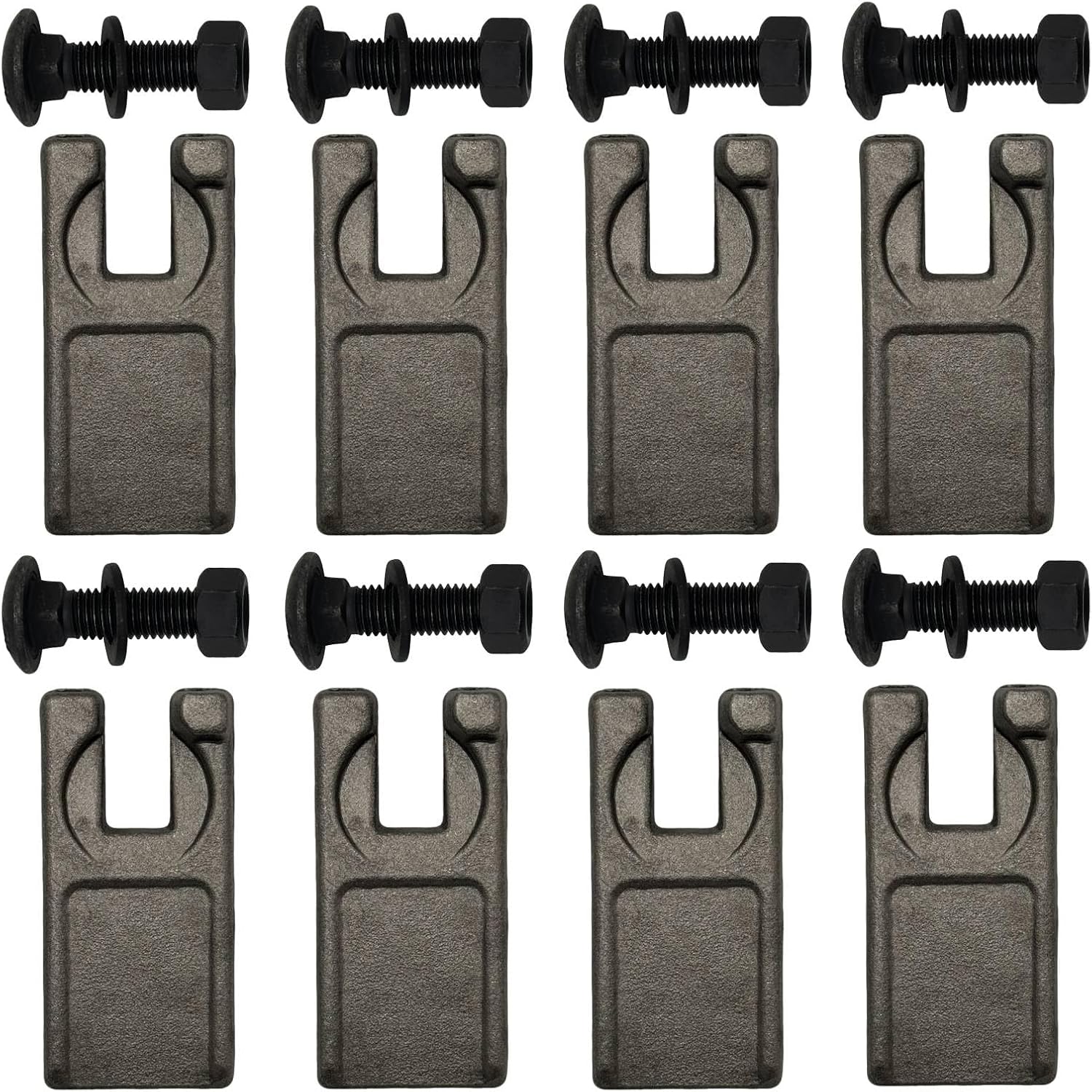 8 Sets 40/50 Degree Auger Teeth with Hardware, Replacement for Earth Auger, Soil and Rock Digging