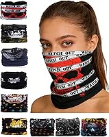 Vista 19 de KINREE 9PCS Face Mask Bandanas Headband Head Wrap Scarf Neck Warmer Headwear Balaclava for for Dust Sun Wind