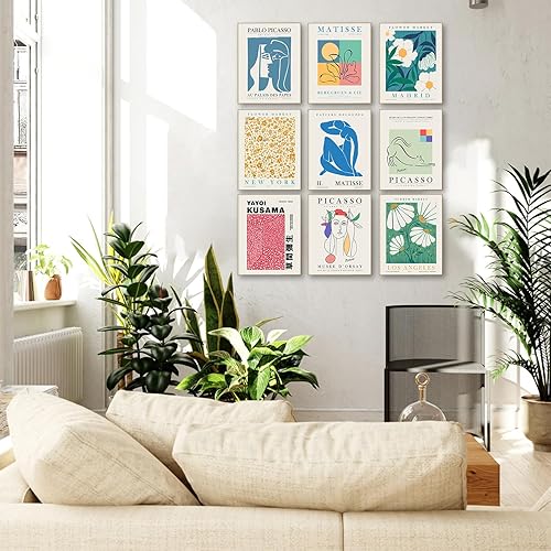 Miniatura 7 de Juego de 6 pósteres de mercado de flores, impresiones abstractas de arte de pared de mercado de flores, juego de póster de exposición, impresión