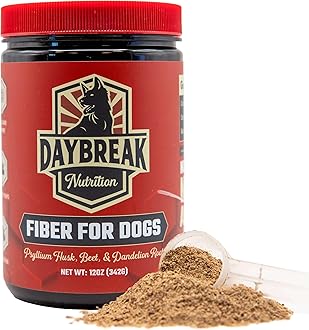 Fiber for Dogs Psyllium Husk, Beet Root, Dandelion Root, and Prebiotics to Aid in Relief from Diarrhea, Constipation, Gland Issues, and Scoots