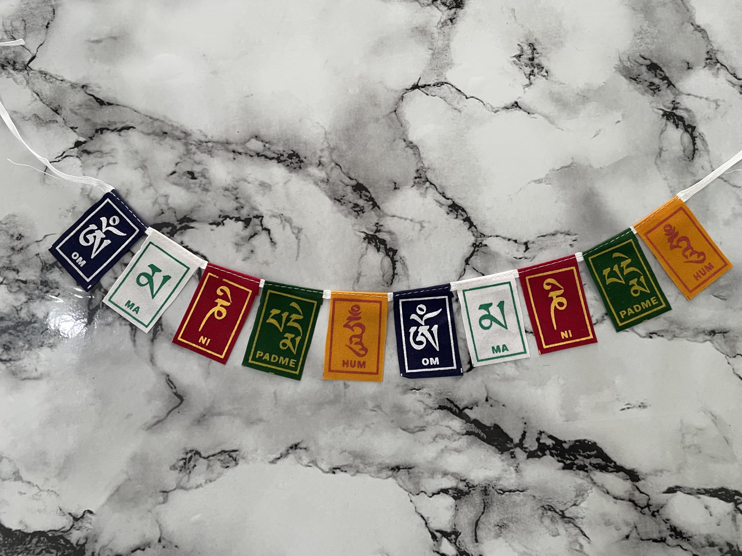 PDY FASHION Tibetan Prayer flag for CAR. Peace Mantra Leh Ladakh Flag For Car | Home Decoration Prayer Tibetan flag | Om Mani Padme Hum | Multicolour (Pack of 1) no.2-image-37