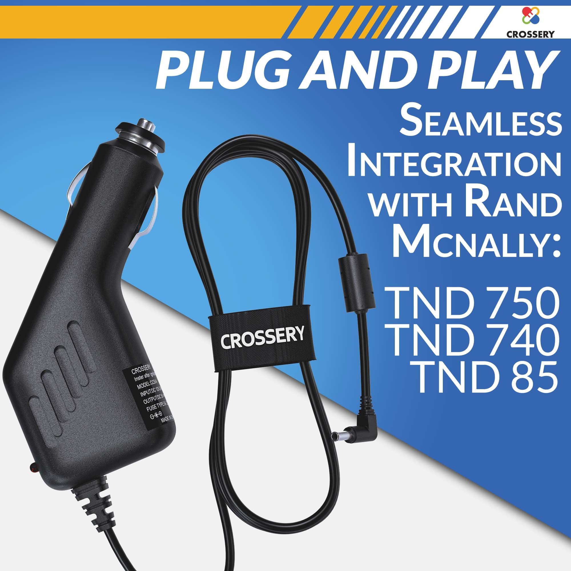 TND Cargador de coche para rebanada magnética compatible con Rand McNally GPS TND Tablet 85, 750, 740 - Cargador GPS para camión Rand Mcnally 5V