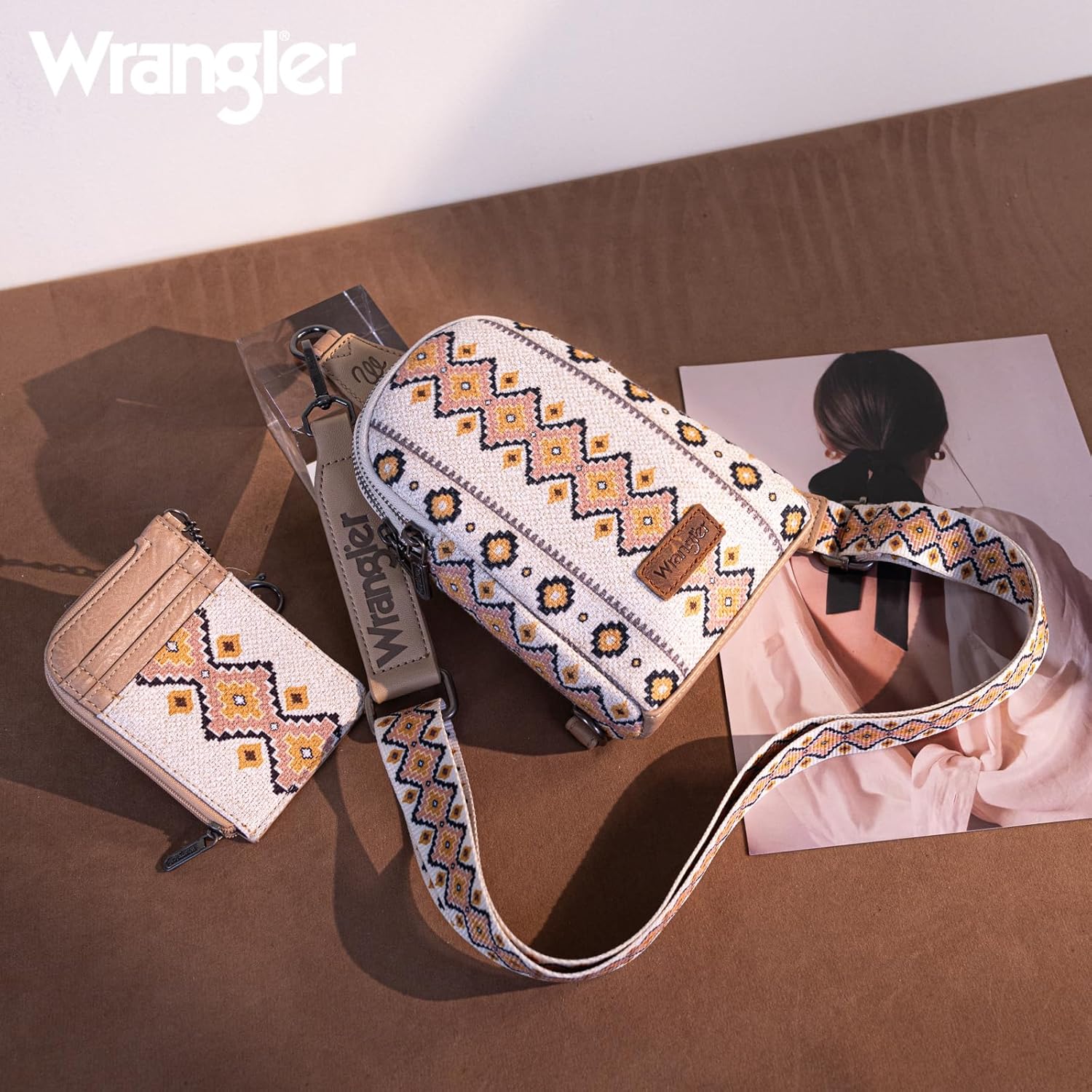 Wrangler Aztec Crossbody Sling Bags for Women Wallet Set | Sling, Bags - Image 2