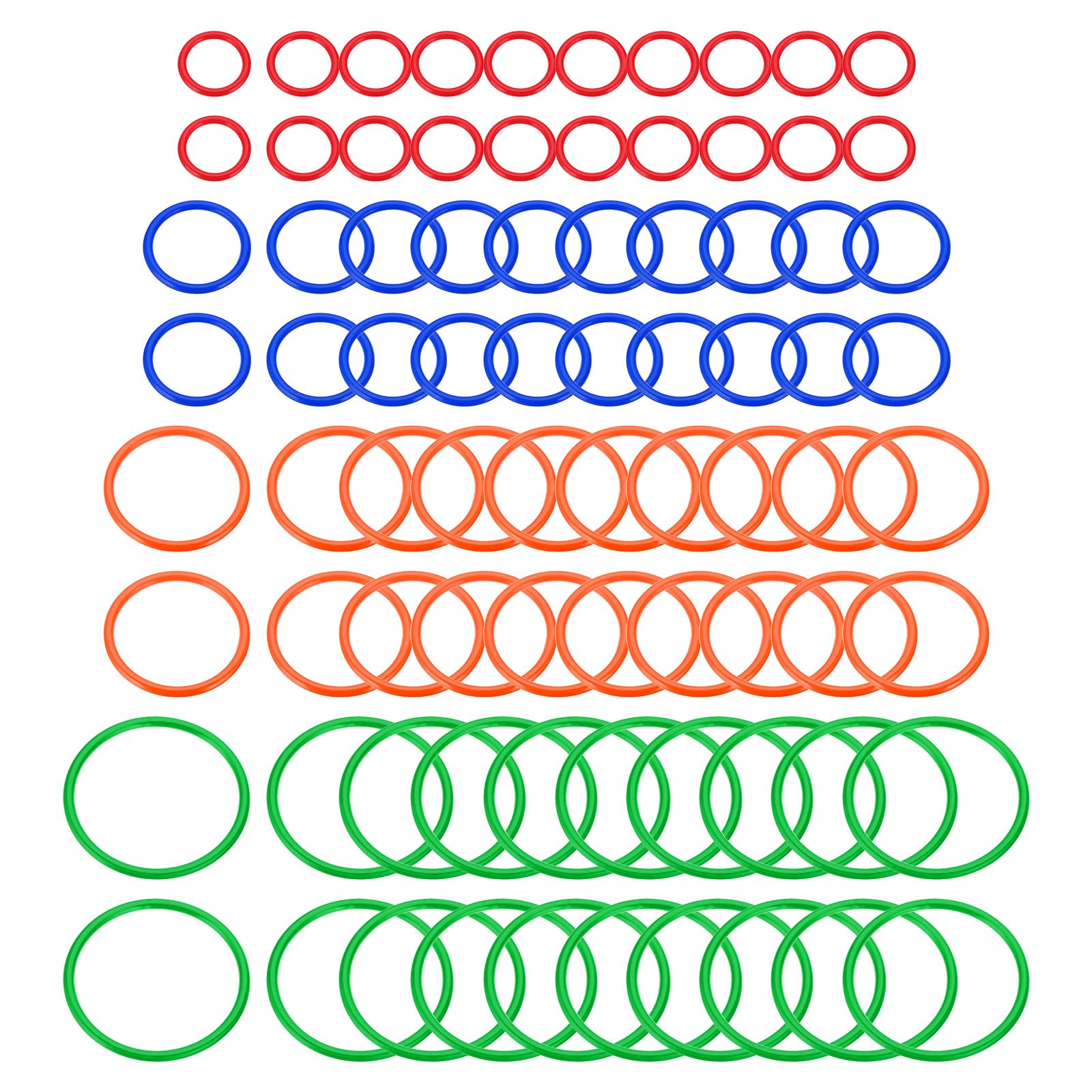 PATIKIL Plastic Toss Ring 4 Sizes