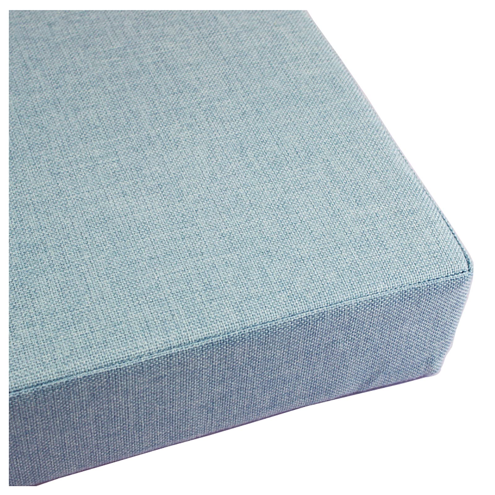 Cuscino per panca lunga, per panca a 2 o 3 posti, per interni ed esterni, 10 cm di spessore, 20 colori e 20 misure, blu chiaro, 60 x 30 x 10 cm