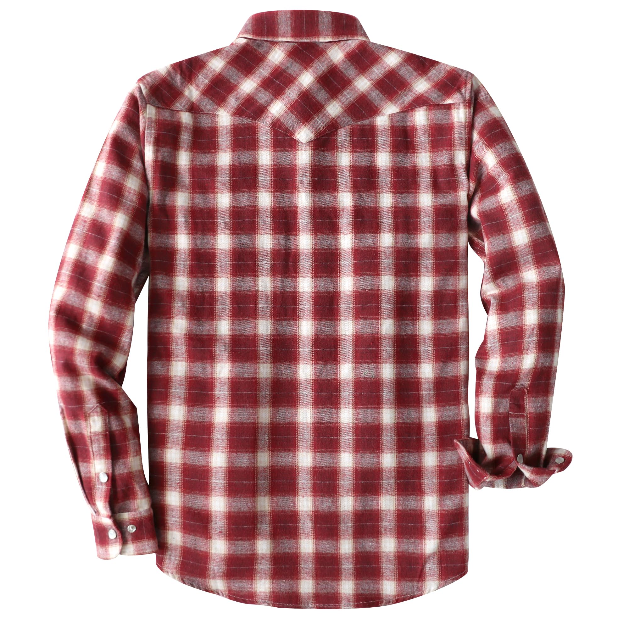 Dubinik® Męskie koszule flanelowe Koszule flanelowe Męskie w kratę Western Denim Vintage z długim rękawem zatrzaski koszule