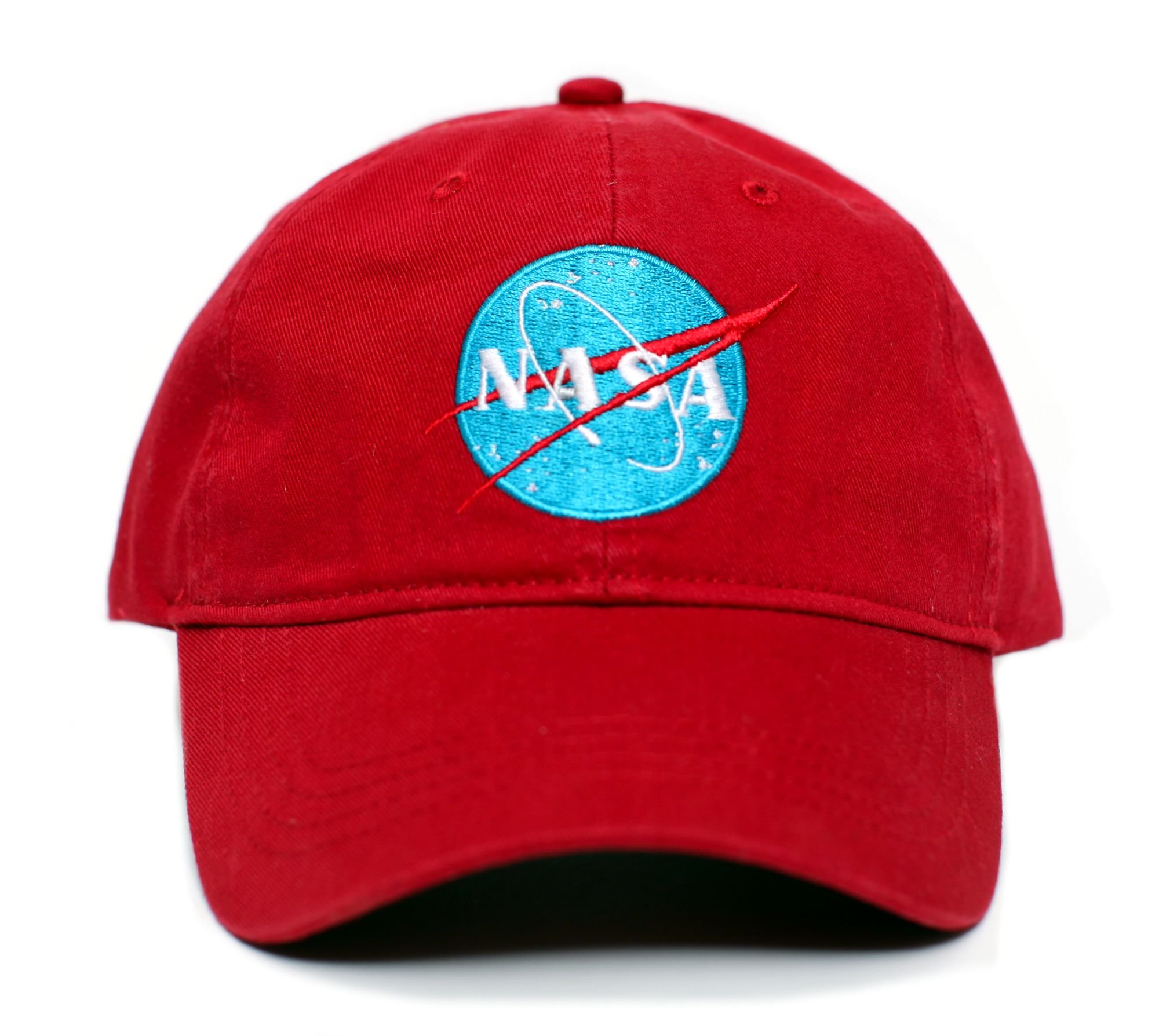 Tomorrowland NASA Embroidered Unisex Adult one-Size Dad Hat Cap Red