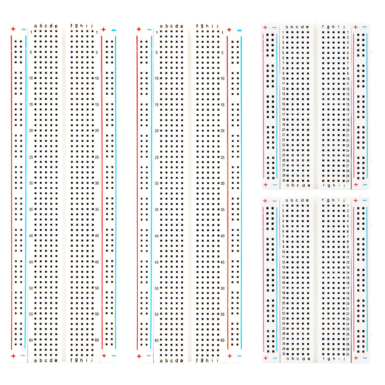 ELEGOO 2PCS 830 Points & 2PCS 400 Points Breadboard Kit Solderless Breadboards for Arduino Bread Boards Electronics for Circuits Projects Prototype Board