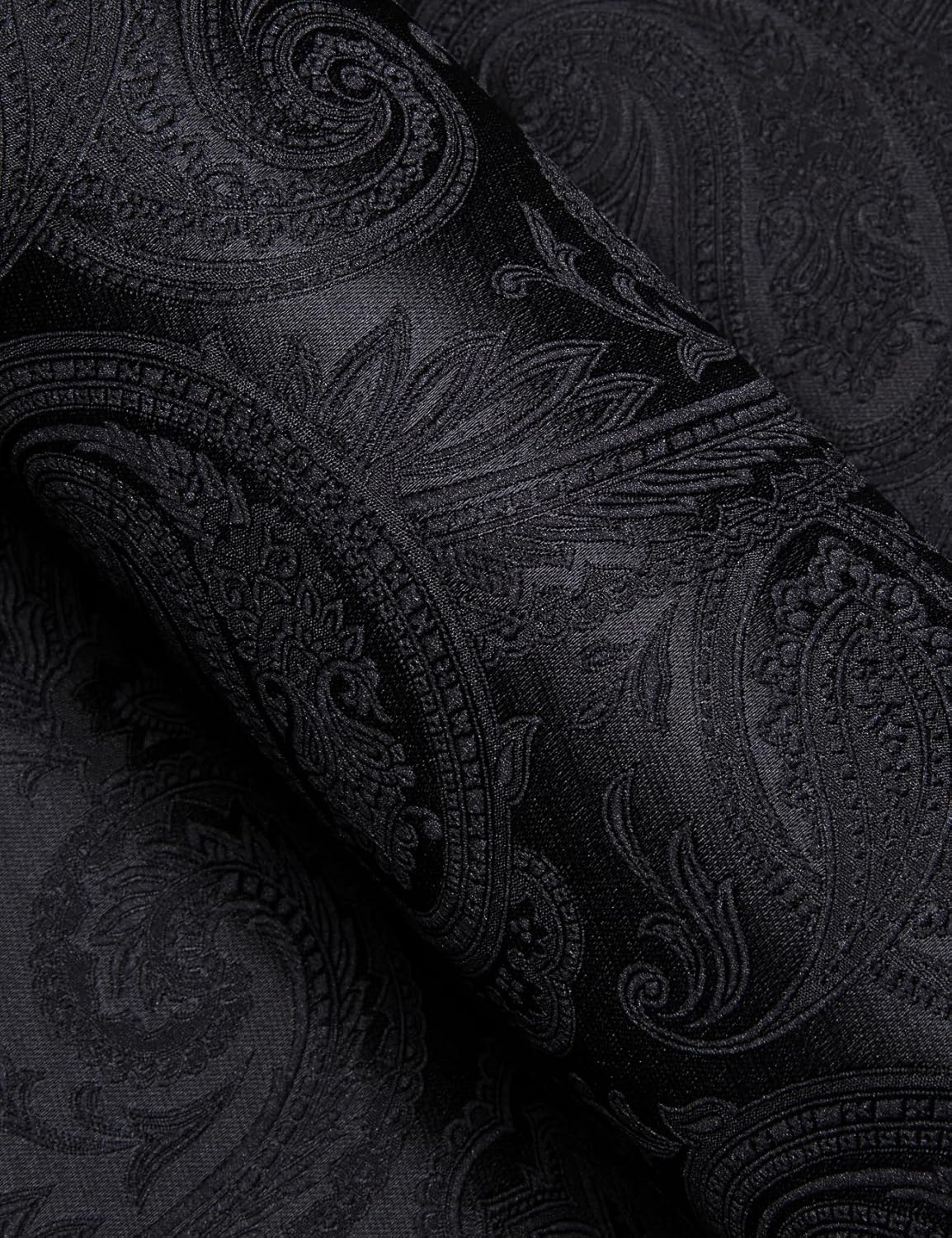 Barry.Wang Men's Silk Shirts Short Sleeve Western Designer Button Down Paisley Shirt Casual Beach Summer Party Mexico - Image 5