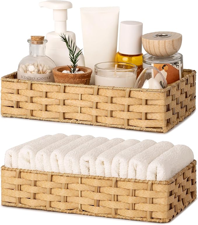 Labcosi Toilet Paper Basket for Back of Toilet, Toilet