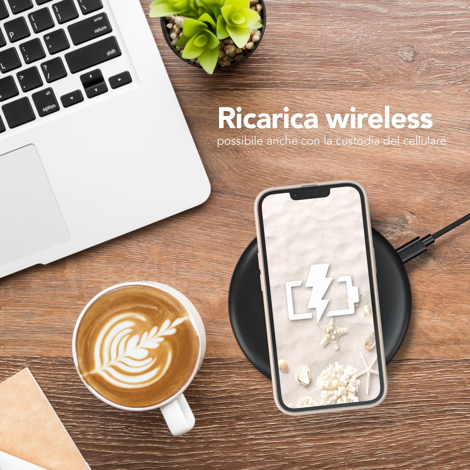 EAZY CASE - Custodia in silicone per iPhone 14 Custodia morbida protettiva con protezione della fotocamera Protezione sottile Premium Cover TPU Telefono Bumper in Beige