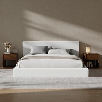 RECCI AirFrame King Size Upholstered Bed Frame with Plush Padded Headboard