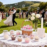 Vista 8 de 150 piezas Cajas para cupcakes contenedores de plástico individuales contenedores para cupcakes individuales con tapa de cúpula hermética conectada