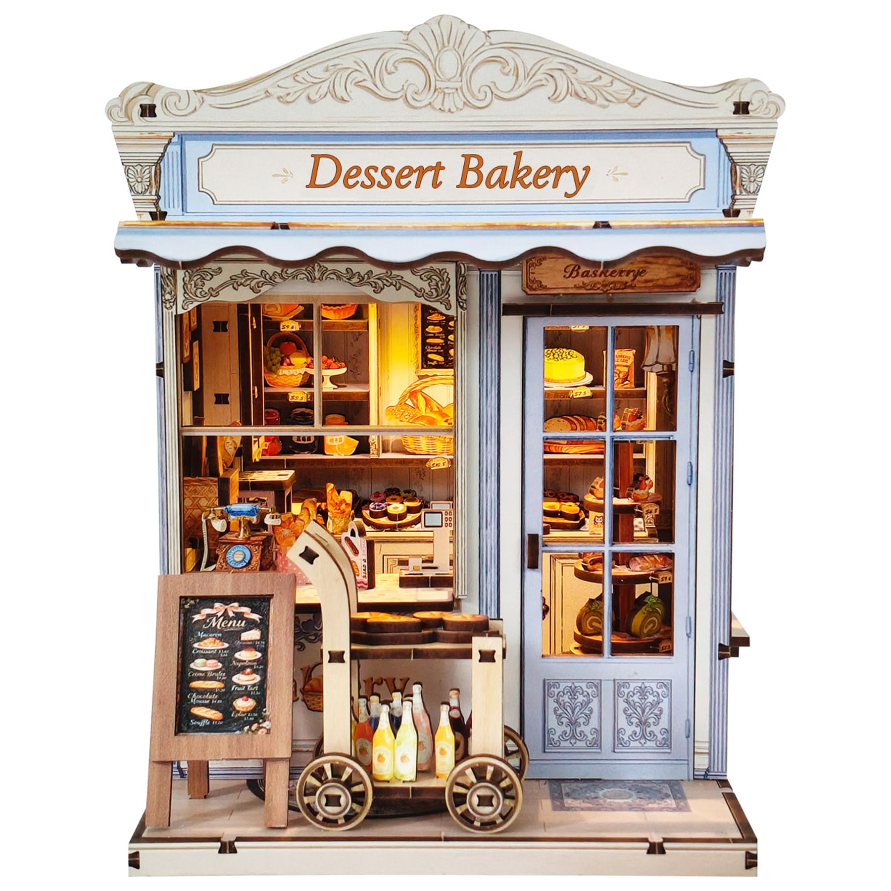 Kit DIY Book Nook Panadería de Postres Miniatura 218 Piezas Casa Muñecas