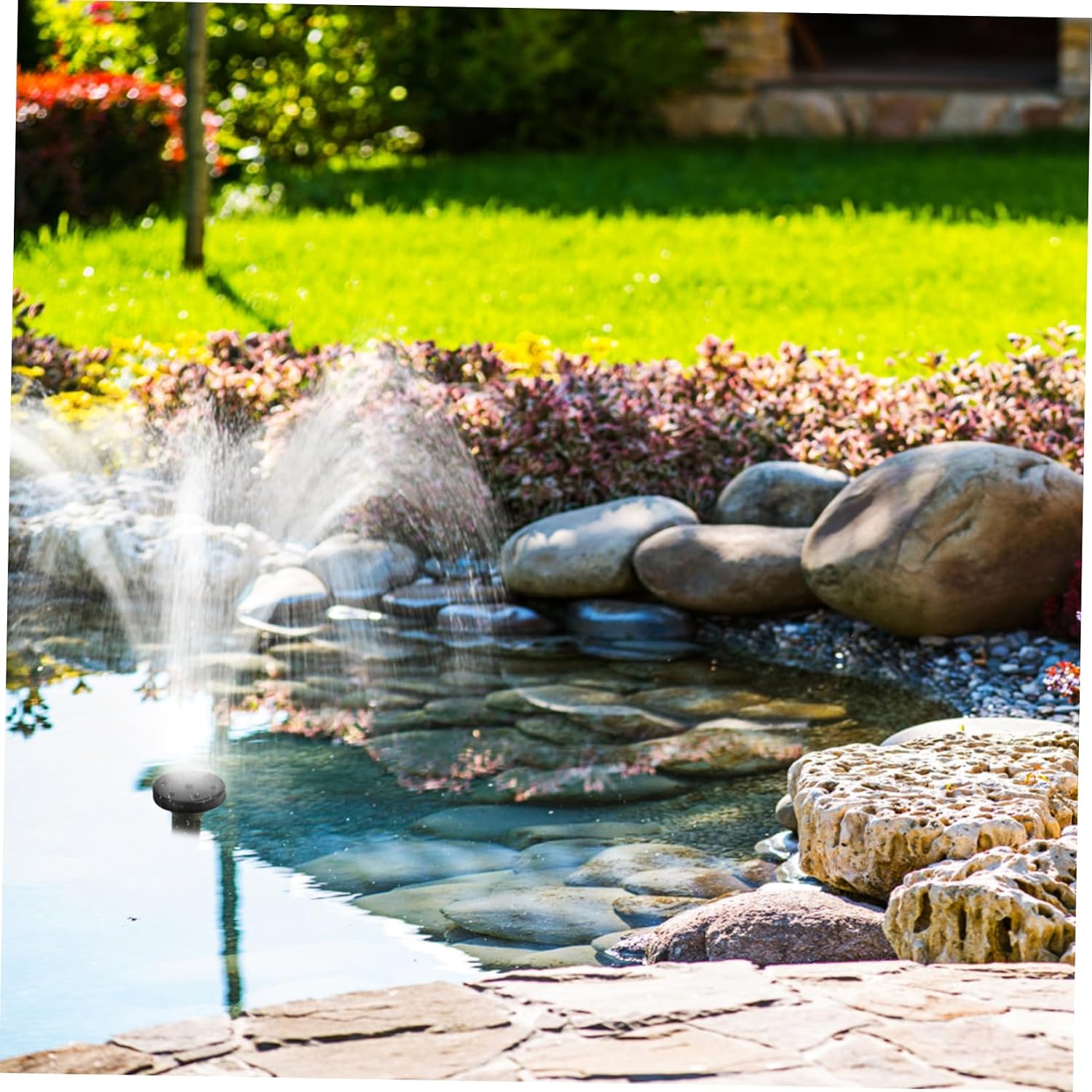 1set Solar Powered Fountain for Garden Decor Outdoor Water Pump Creative Design for Ponds and Bird Baths Solar Fountain for Landscape Decoration