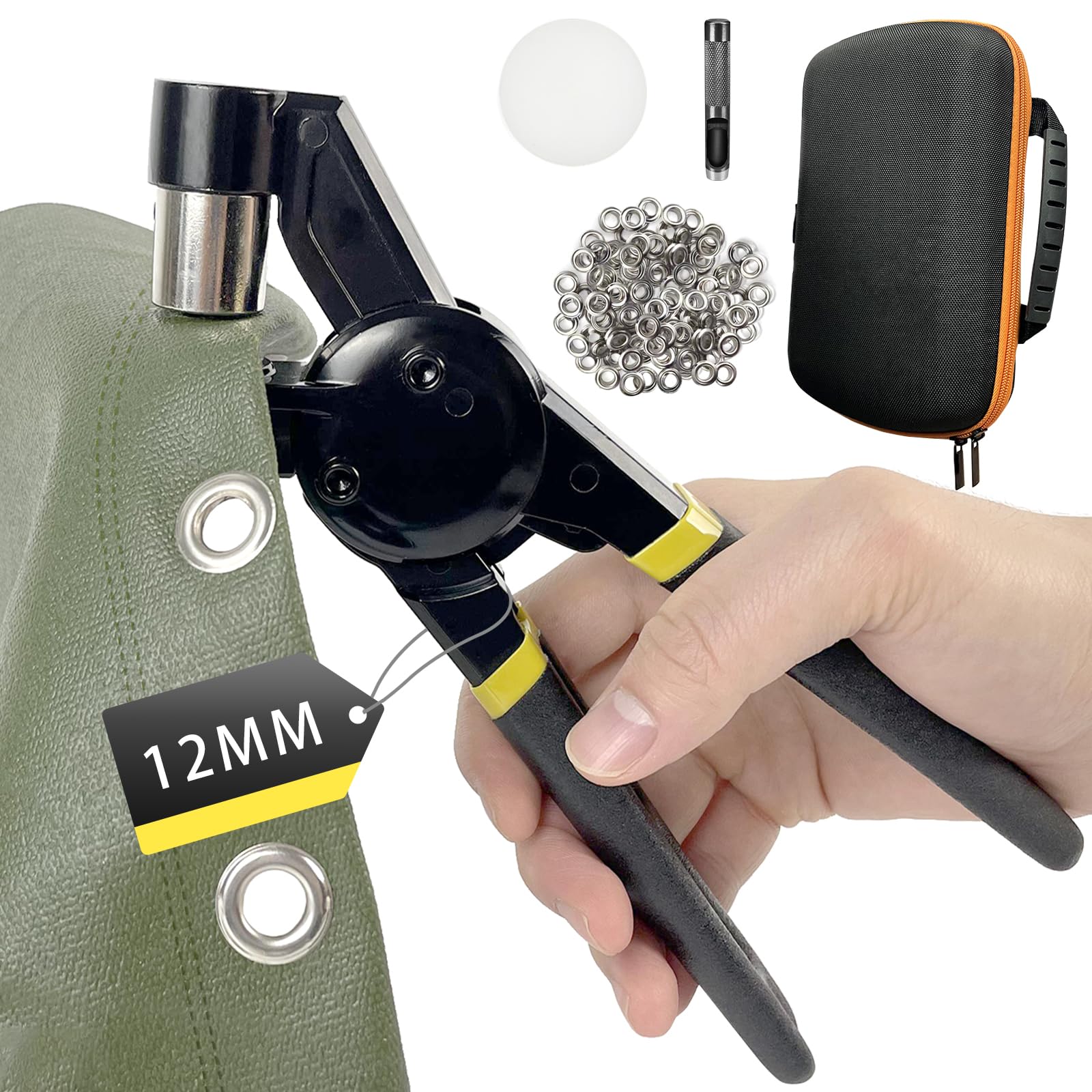 HAPDEN Grommet Tool Kit - 500 Grommets Included -9 HAPDEN Grommet Tool Kit - 500 Grommets Included -9