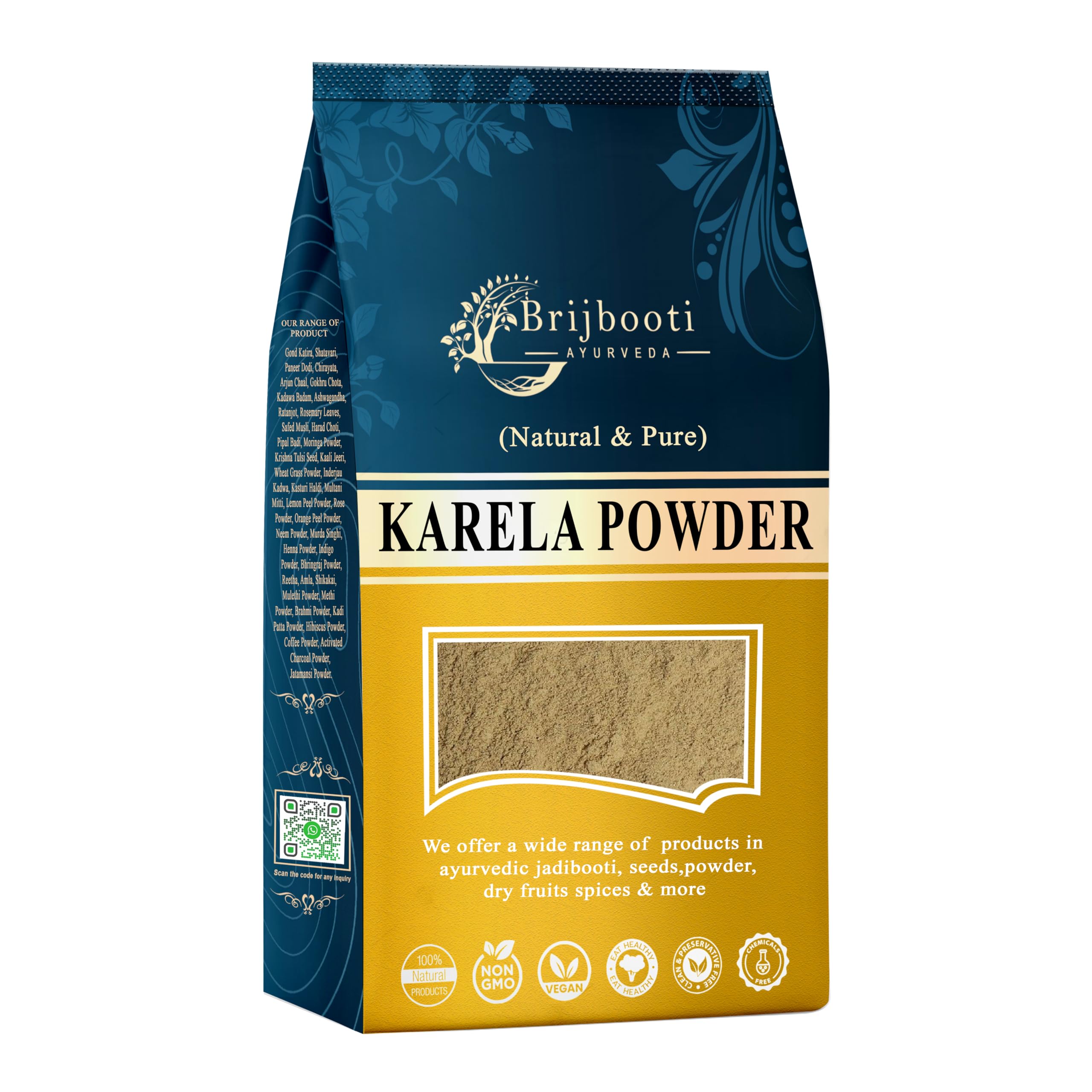 BrijBooti Karela Powder For Diabetes 350 Gr - Momordica Charantia - Gourd Pavakkai - Bitter Melon Powder (B0C1SMGCT4) Amazon Price History, Amazon Price Tracker