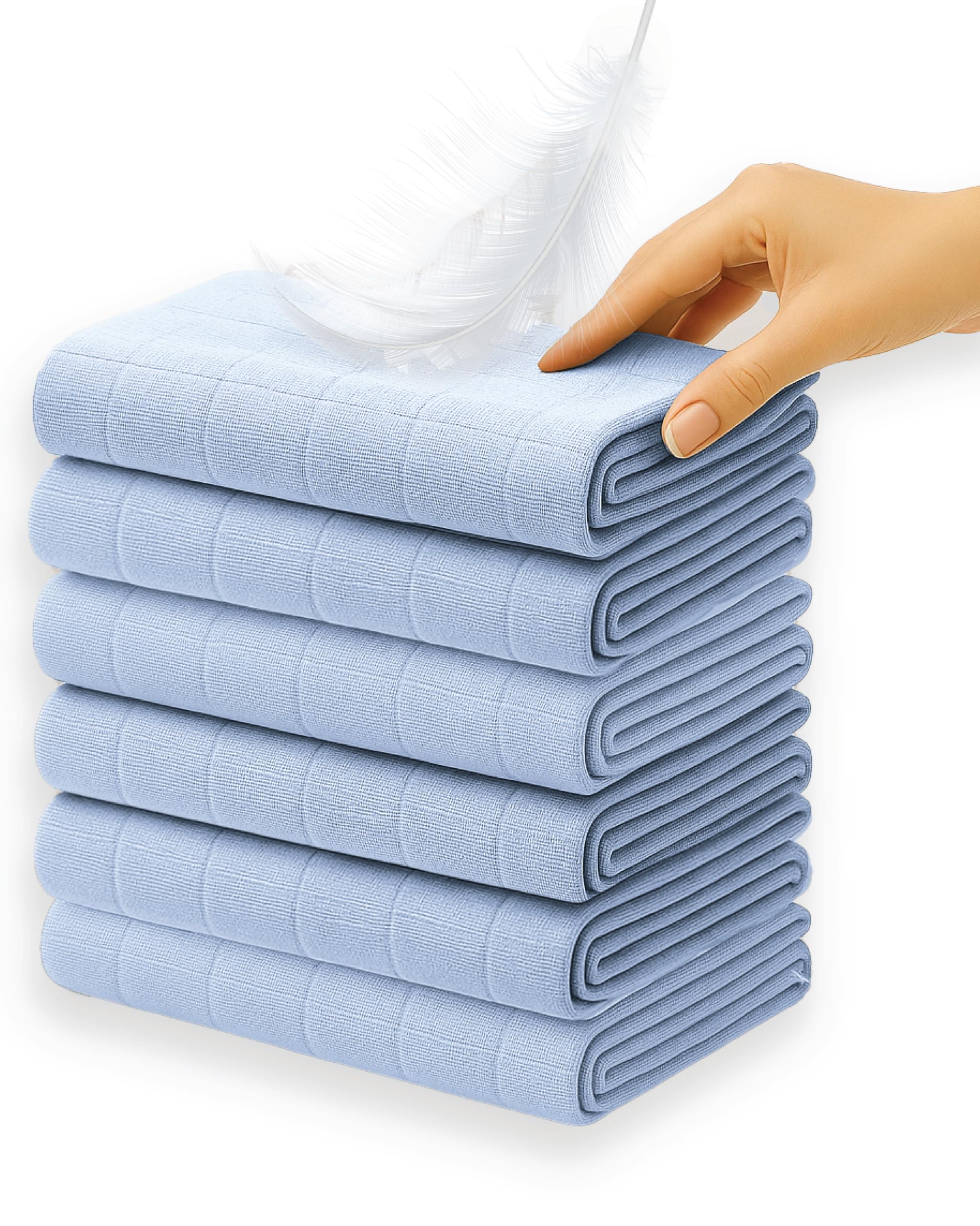 Soft Touch Newborn Essentials 100% Cotton Baby Muslin Cloths 6 Pack 70 x 70 cm