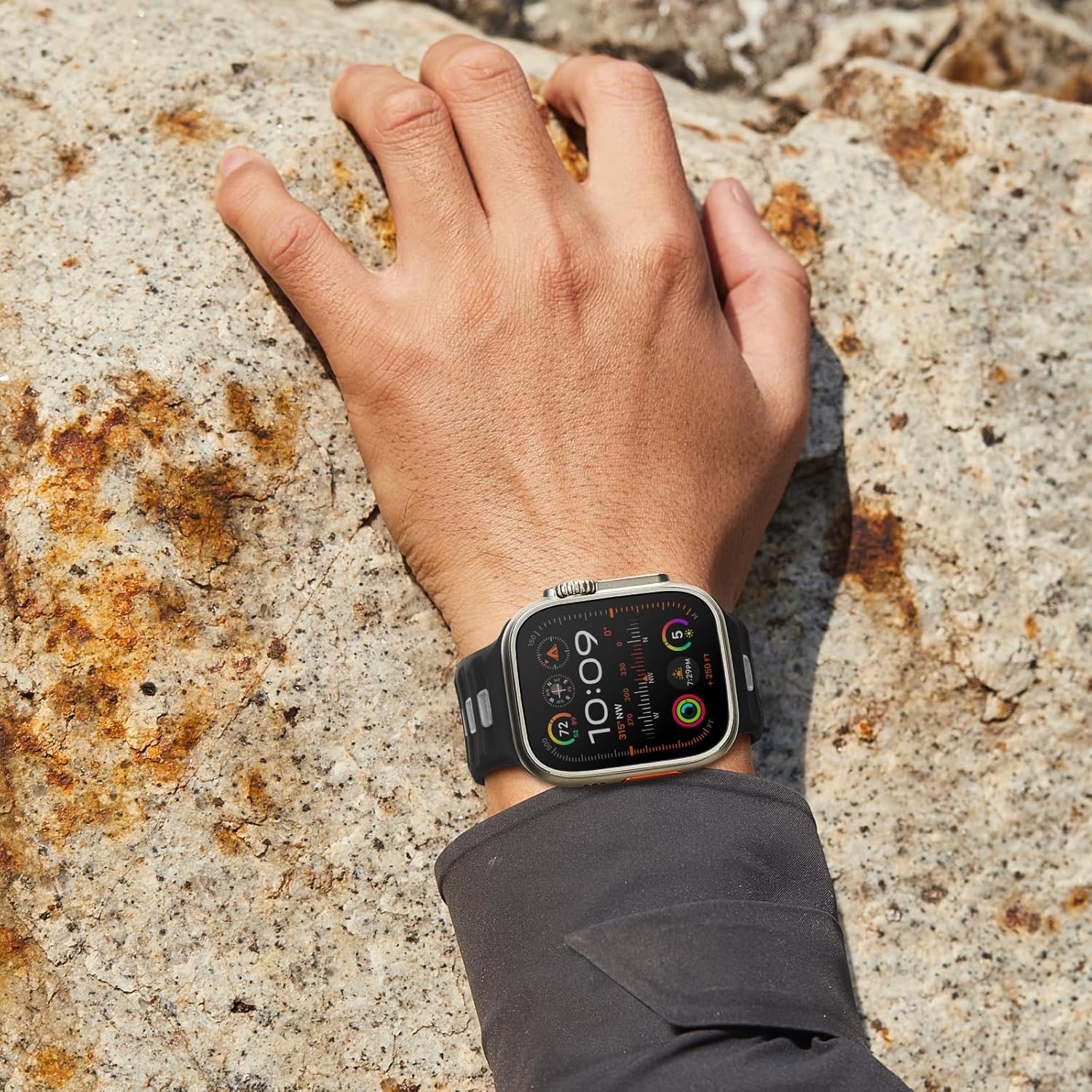 Sport Bands 6-Pack Compatible with Apple Watch Ultra 3/2 Band 49mm 46mm 45mm 44mm 42mm, Wide Soft Silicone Wristbands Waterproof Strap Men for iWatch Series 11 10 9 8 7 6 5 4 3 SE Ultra - Image 4