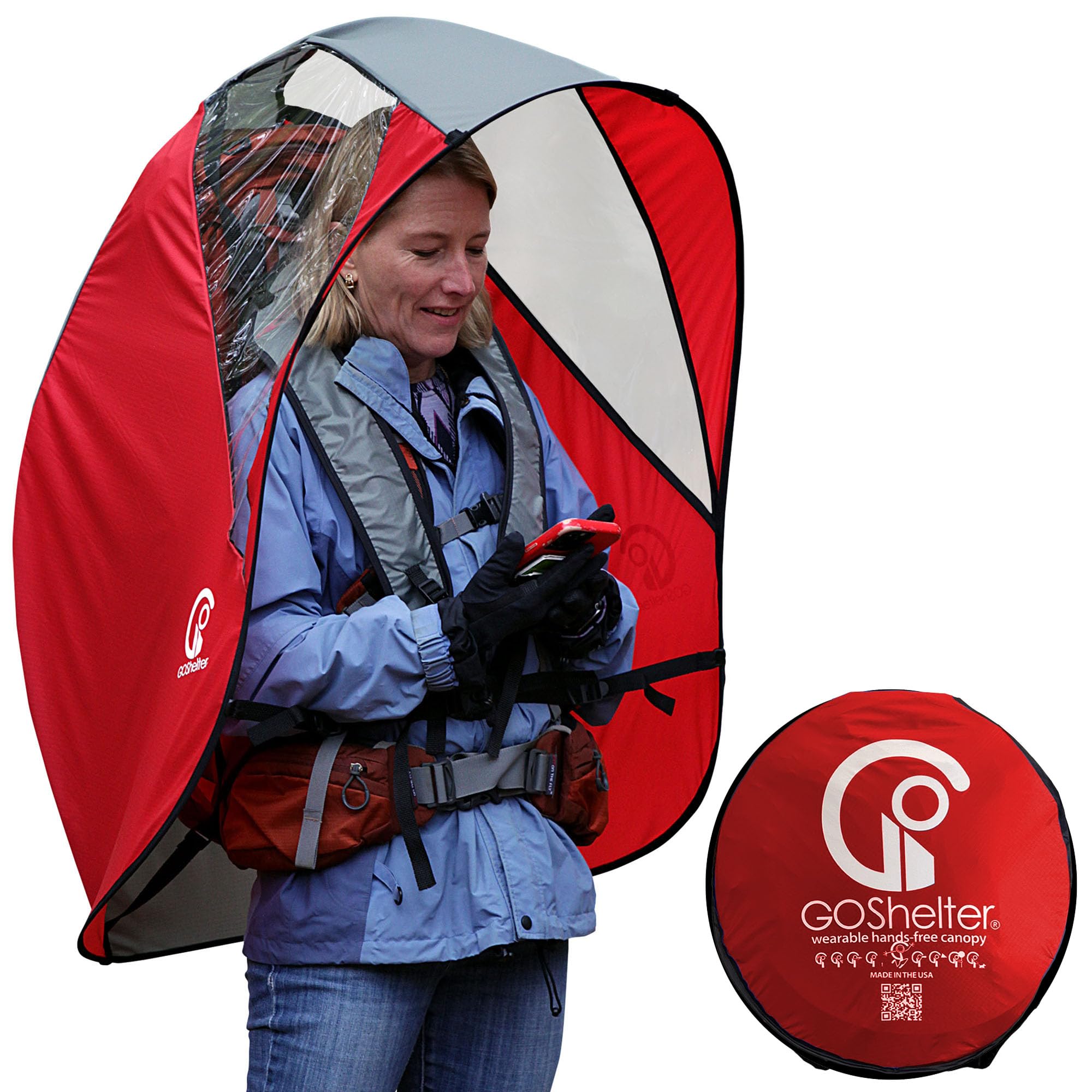 Amazon.com: GOSHELTER Hands Free Umbrella: Wearable  display picture 1