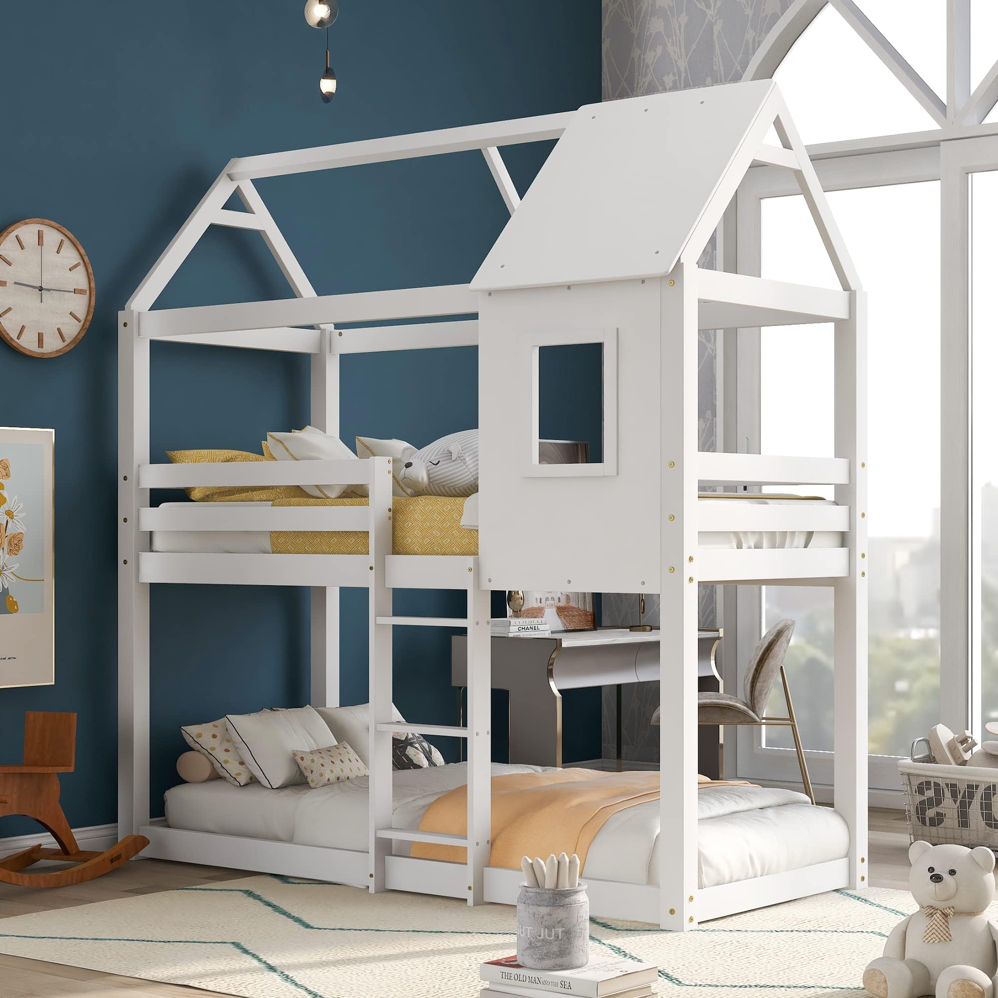 Julian Bowen Campervan Bunk Bed, White & Green, Single Amazon.co.uk