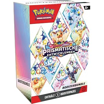 Pok&eacute;mon Trading Card Game: Crimson &amp; Purple Booster Bundle, Prismatic Evolutions (6 Booster Packs)