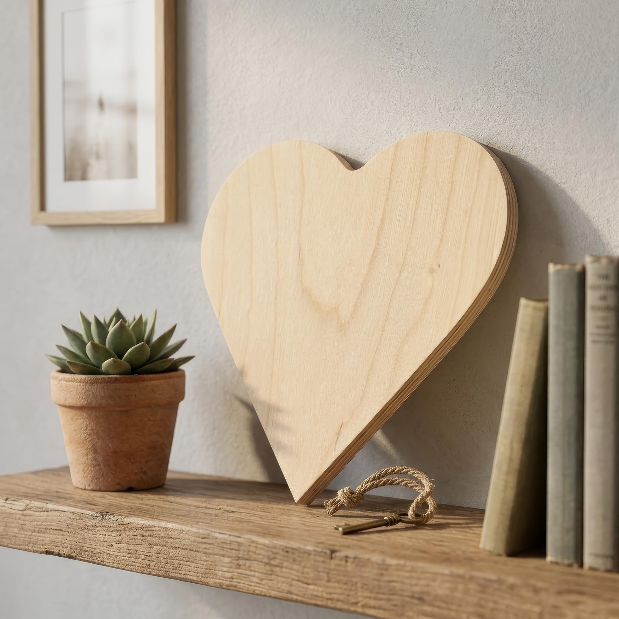 Holzherz Groß 10 Stück 25x25 cm zum Beschriften & Bemalen XXL Handmade in Bayern, Massives Holz Herz als Fensterdeko Hängend, Herz Deko & Verlobungsgeschenk