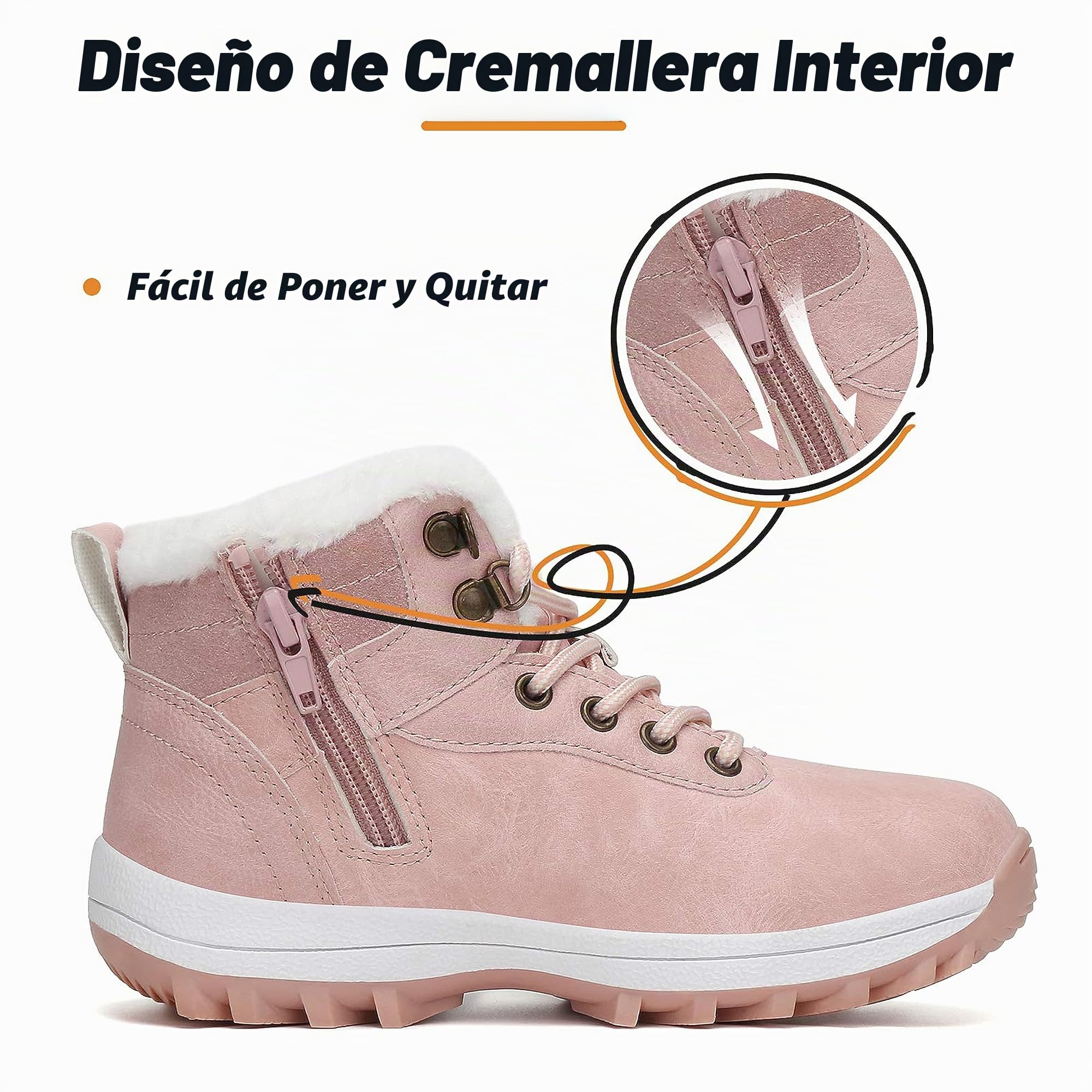 Mishansha Botas de Invierno Niño Niña CáLido Cómodas Botas de Nieve Gr.24-36