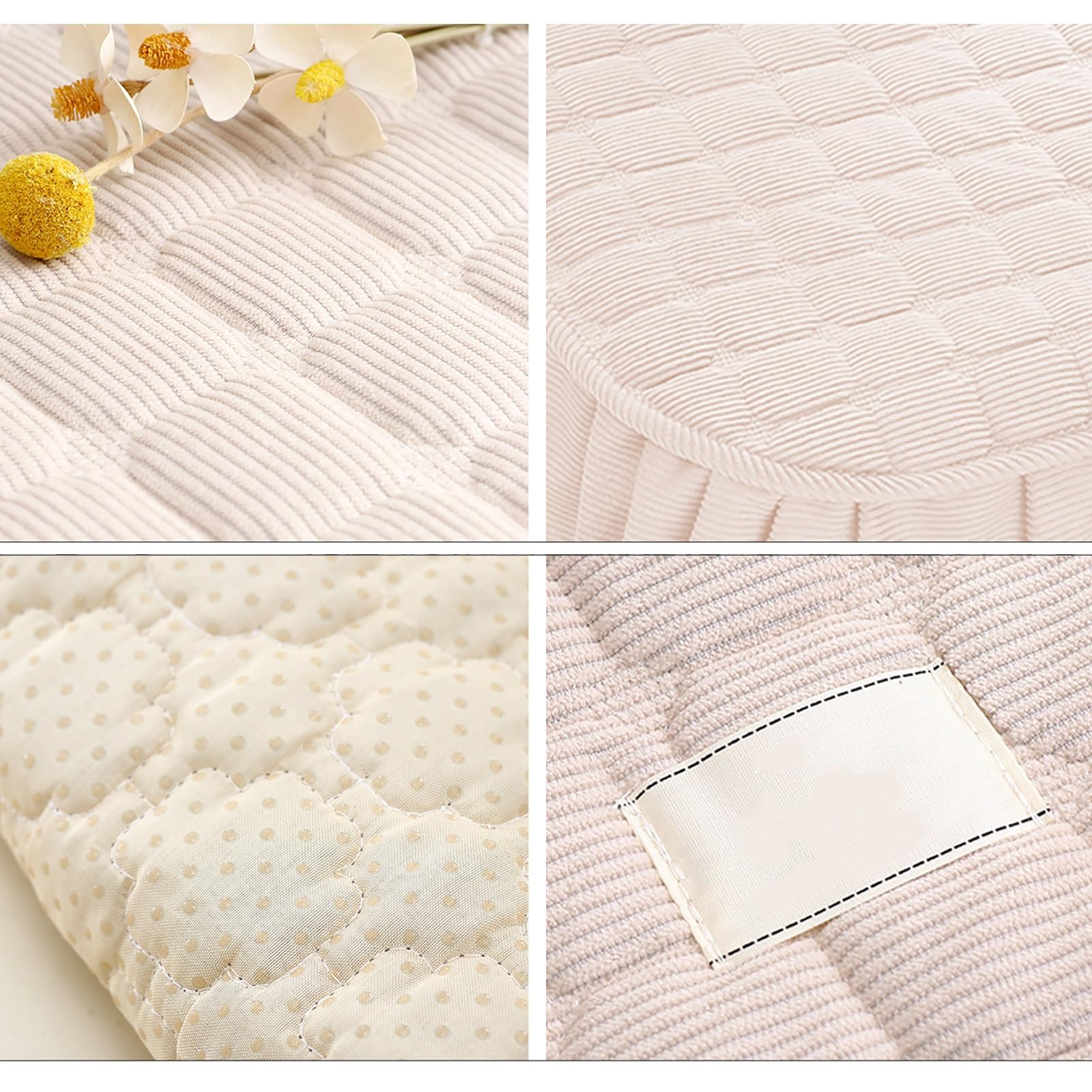 Housses de Chaises de Salle à Manger Housse Amovible et Lavable Housse de Protection en Velours Côtelé pour Chaises de Cuisine Décoration de Salle à Manger Maison Fêtes(Pink)