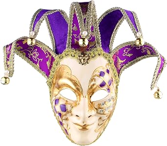 Masquerade Venetian Jester Mask Music Carnival Wall Decorative Art Collection Mask