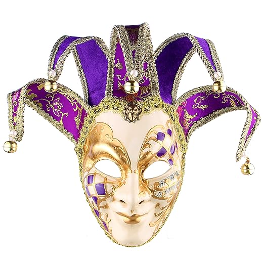Masquerade Venetian Jester Mask Music Mardi Gras Wall Decorative Art Collection Mask