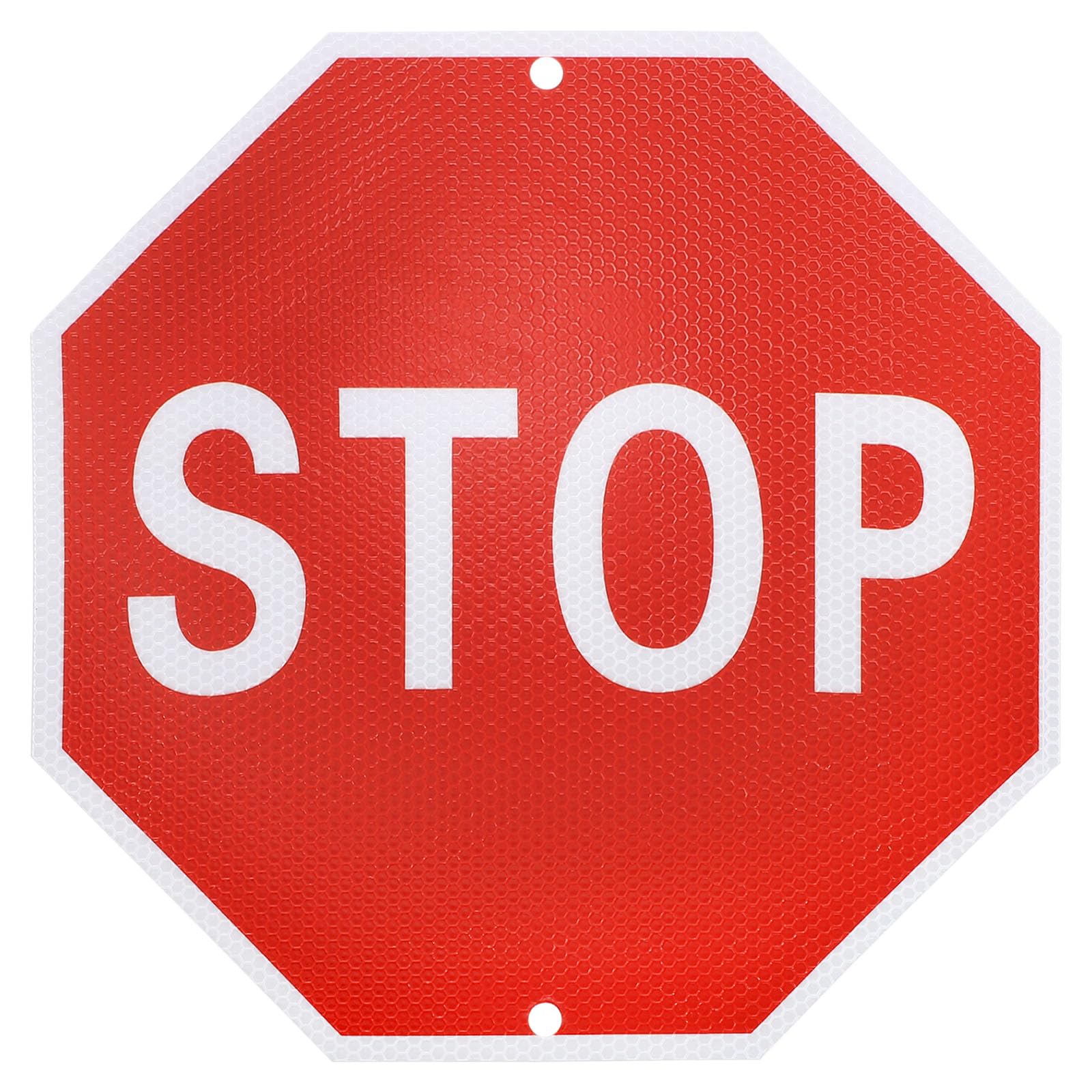 PATIKIL 24 x 24" Stop Signs, 1Pcs Street Traffic Sign Engineer Grade Reflective Sheeting Weather Resistant for Road, Red/White