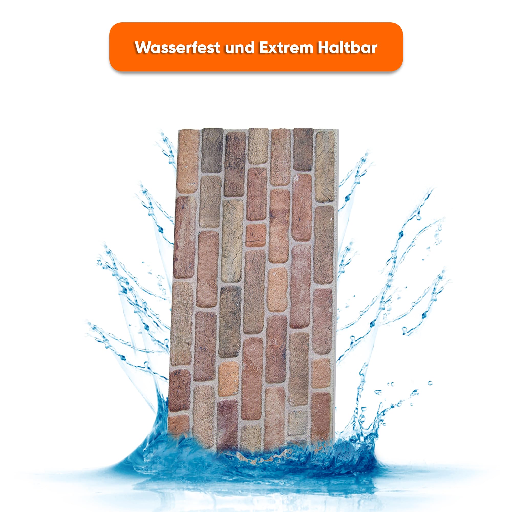 IZODEKOR 3D Wandpaneele Steinoptik | 50x100x2 cm | Styropor Wandverkleidung Steinoptik aus EPS für Innen- und Außenbereiche | Wasserfest | Inklusive Styroporkleber | SL-1713