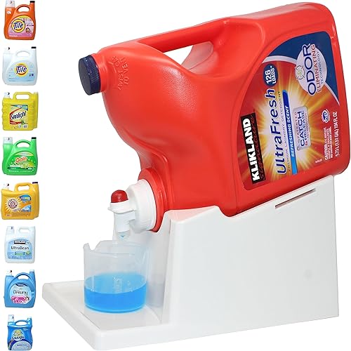 Skywin Effortless - Soporte para taza de jabón y bandeja de goteo, organizador de recipientes de detergente líquido, pedestal dispensador, soporte