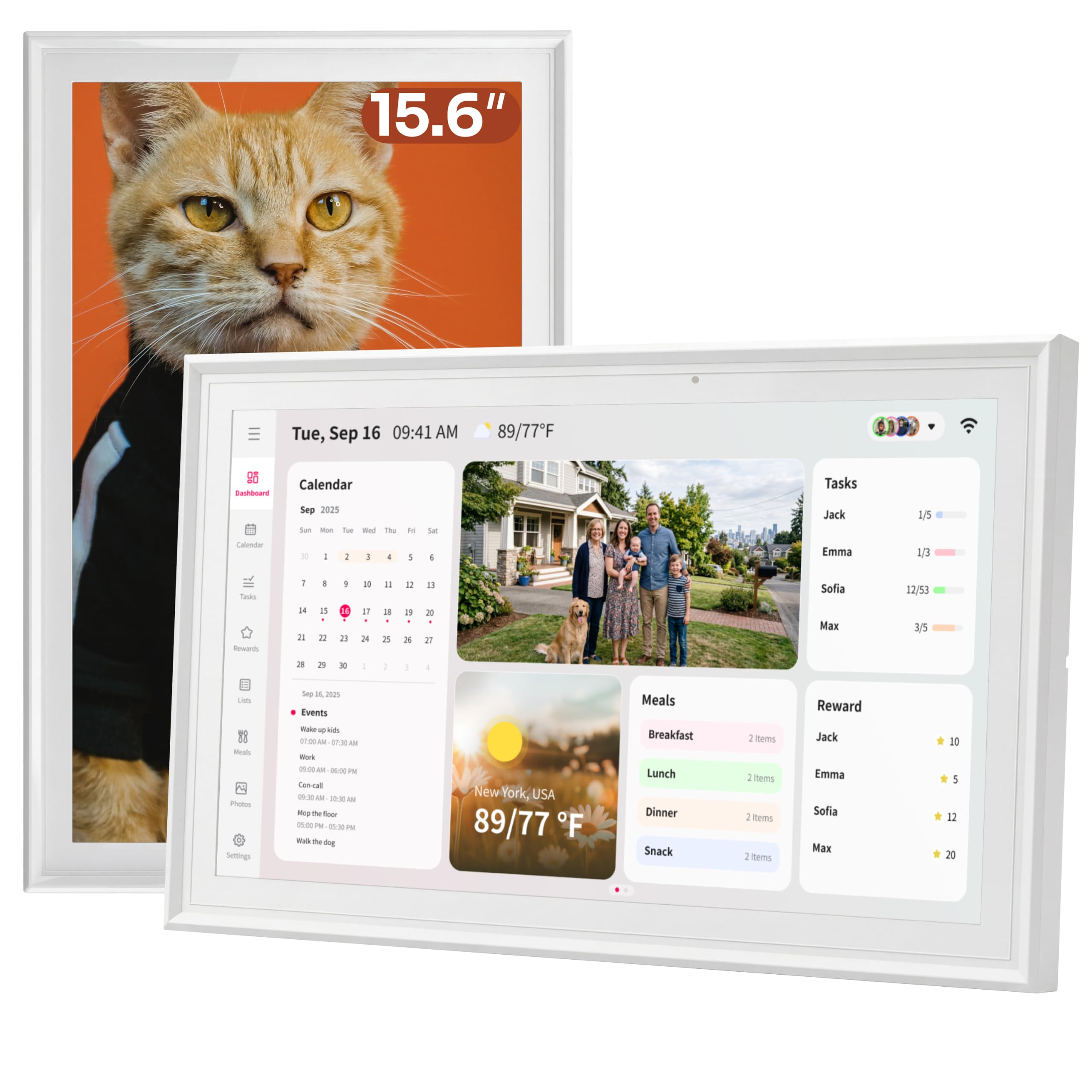 Ingnok 15.6in Pro Digital Calendar, Family Interactive Touchscreen