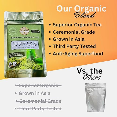 Miniatura 4 de Naturista Store Polvo de té verde matcha orgánico japonés de grado ceremonial, 5 onzas, cultivado en Japón