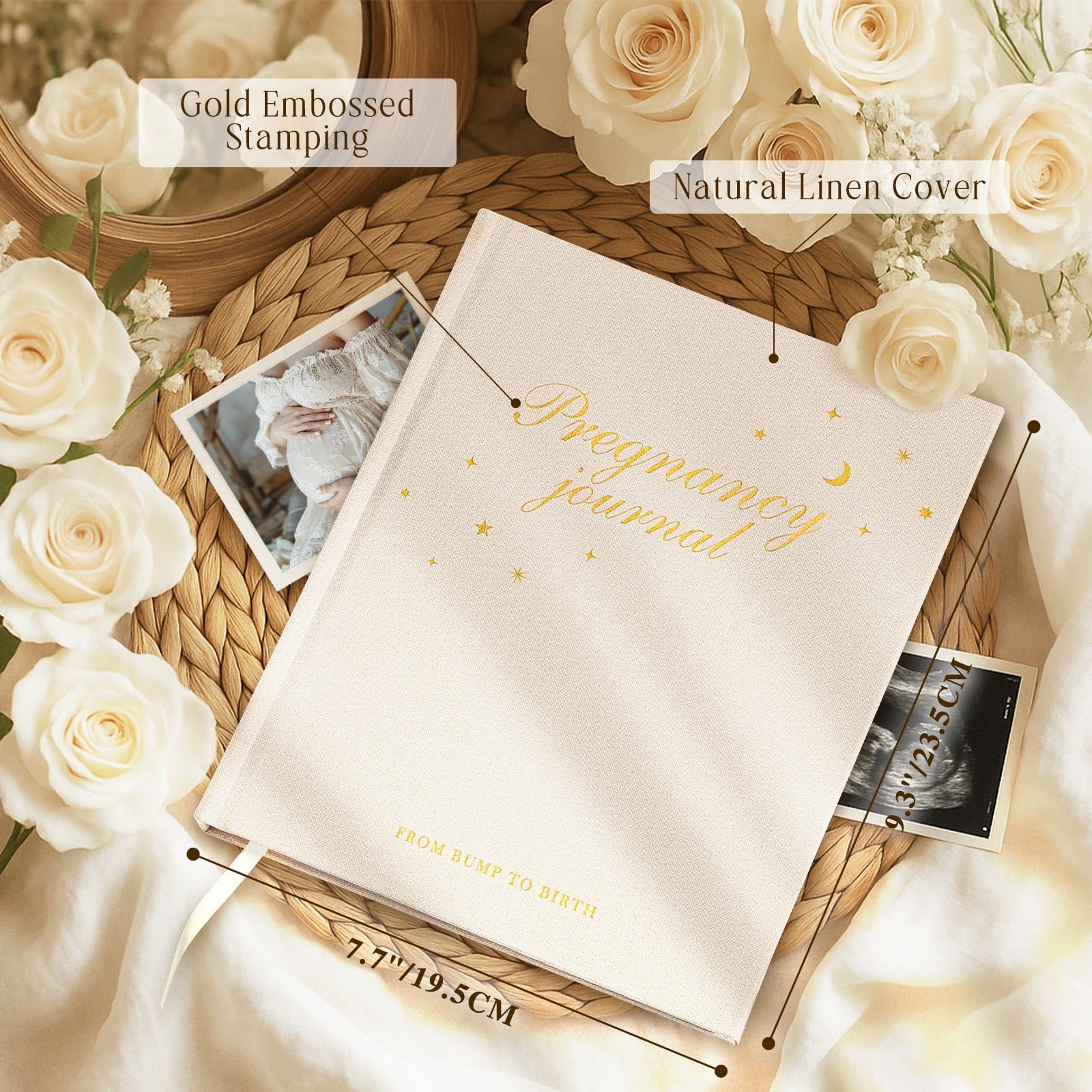 Lanpn My Pregnancy Journal Memory Book for First Time Mom 156 Page Pregnant Announcement Must Have Planner - Image 2