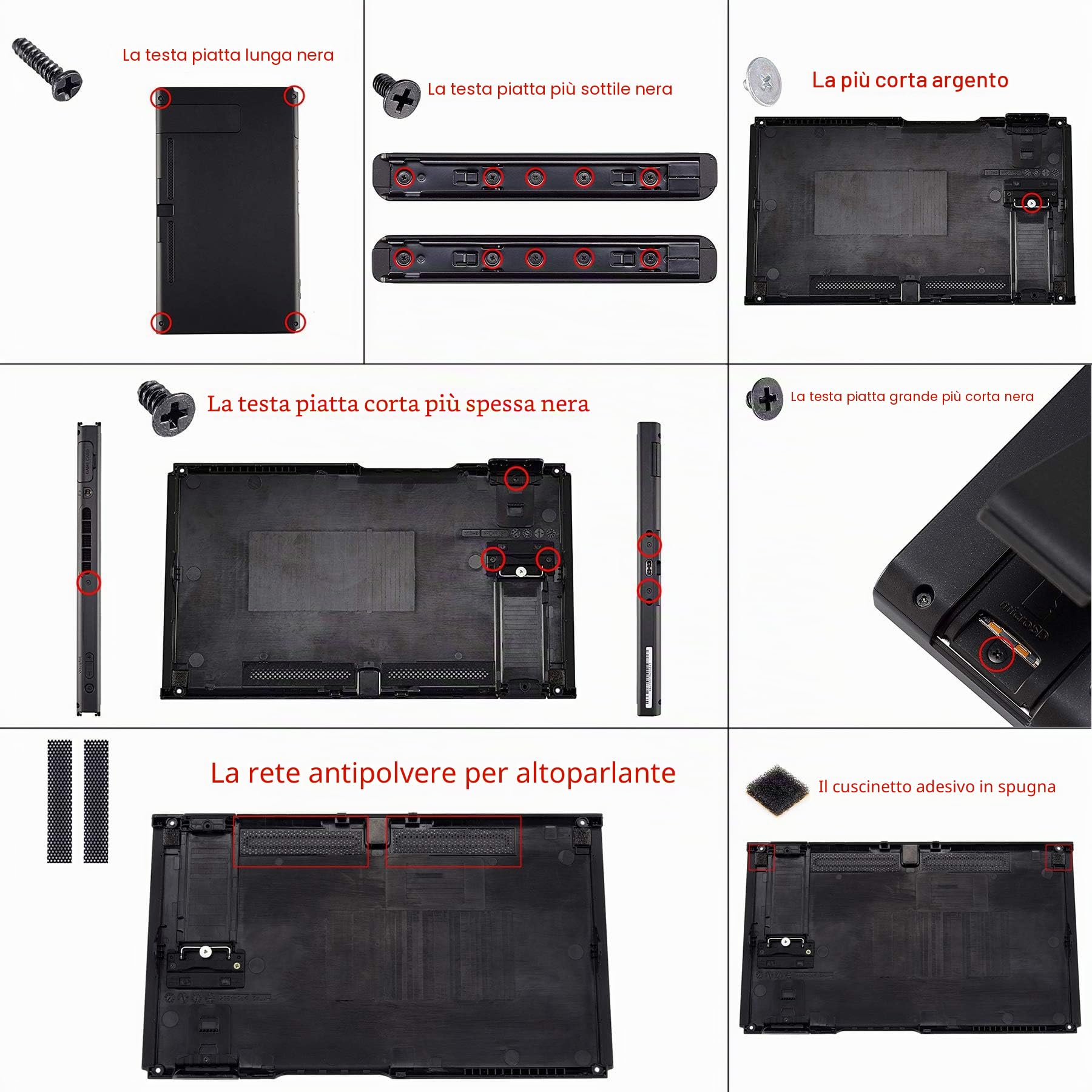 eXtremeRate Cover per Nintendo Switch,Custodia Tasti Pulsanti Kit per Joycon,Scocca Shell Grip DIY Ricambio per Console,Senza Controller-Galassia Arancione