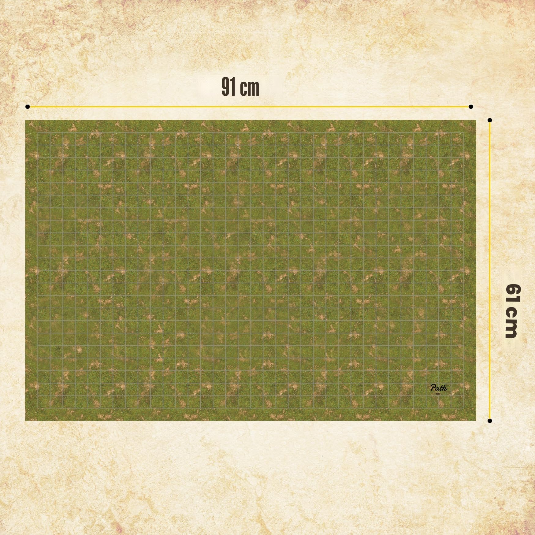 Path Gaming Battle Grid Spielmatte, doppelseitig, 91,4 x 61 cm, 3 Matten, 6 Gelände, 4 Marker, 1 Radiergummi und 1 Sprühflasche. Ideal für Dungeons and Dragons/DND