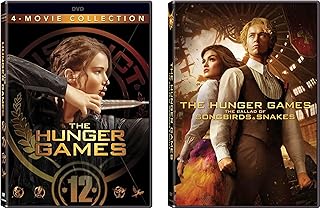 Hunger Games Complete 5 Movie Collection - Hunger Games / Catching Fire / Mockingjay Part 1 and 2 / The Ballad of Songbirds and Snakes - DVD Set