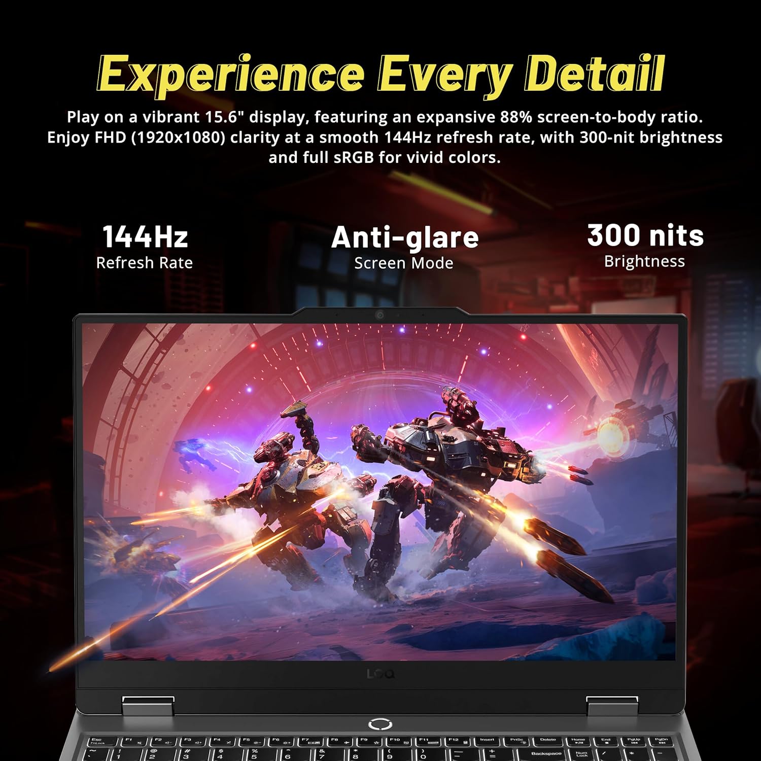Lenovo LOQ 15.6" 144Hz FHD Gaming Laptop, AMD Ryzen 5 7235HS, NVIDIA GeForce RTX 4050, 64GB DDR5, 2TB PCle SSD, Backlit Keyboard, Numeric Keypad, Wi-Fi 6, Win 11, Luna Grey, 1TB Docking Station Set - Image 4