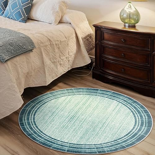 Vista 33 de Lahome Alfombra moderna abstracta para pasillo, lavable, color verde azulado, de 2 x 6 pulgadas, antideslizante, alfombra de pasillo suave, alfombra