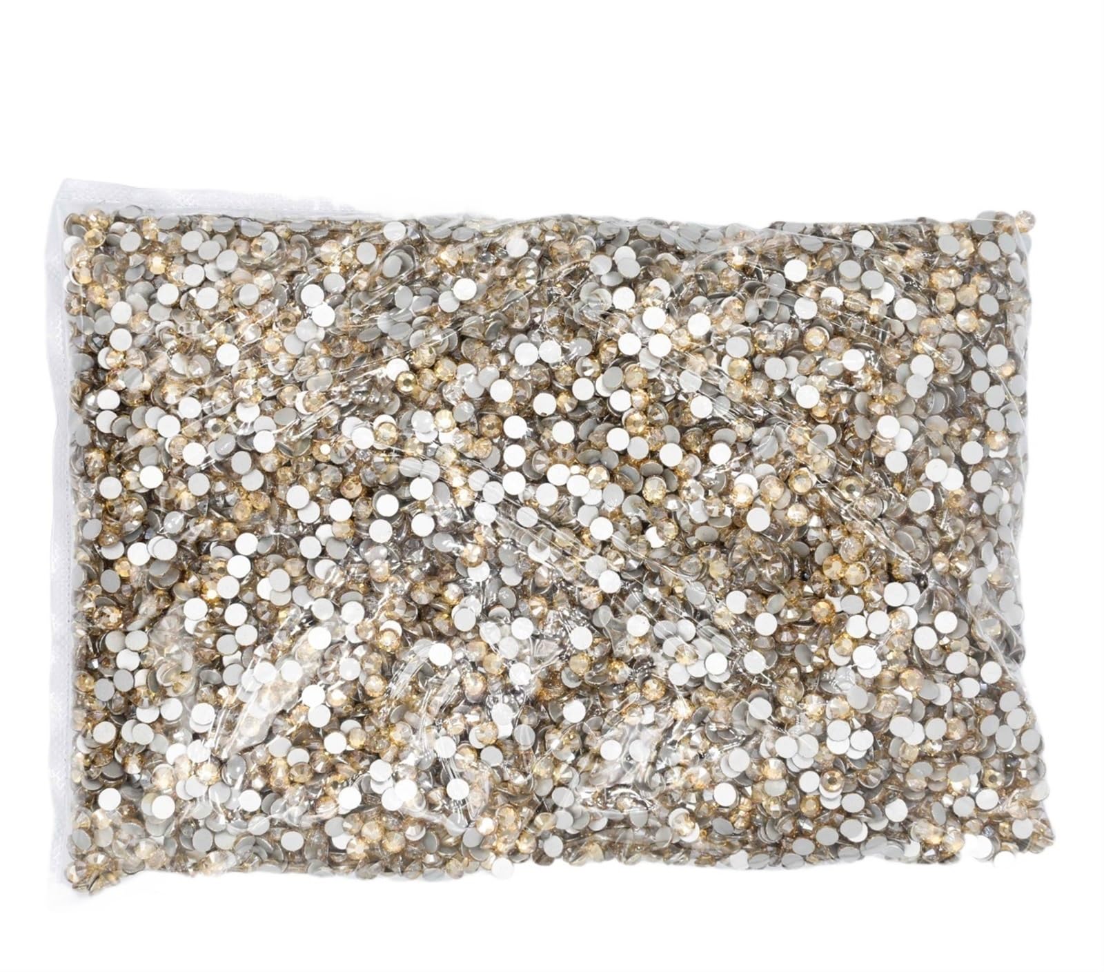 Strass Termoadesivi SS3-SS20 Flatback Crystal AB Strass non termoadesivi for decorazioni Nail Art(Gold Champange,Ss12 14400pcs)