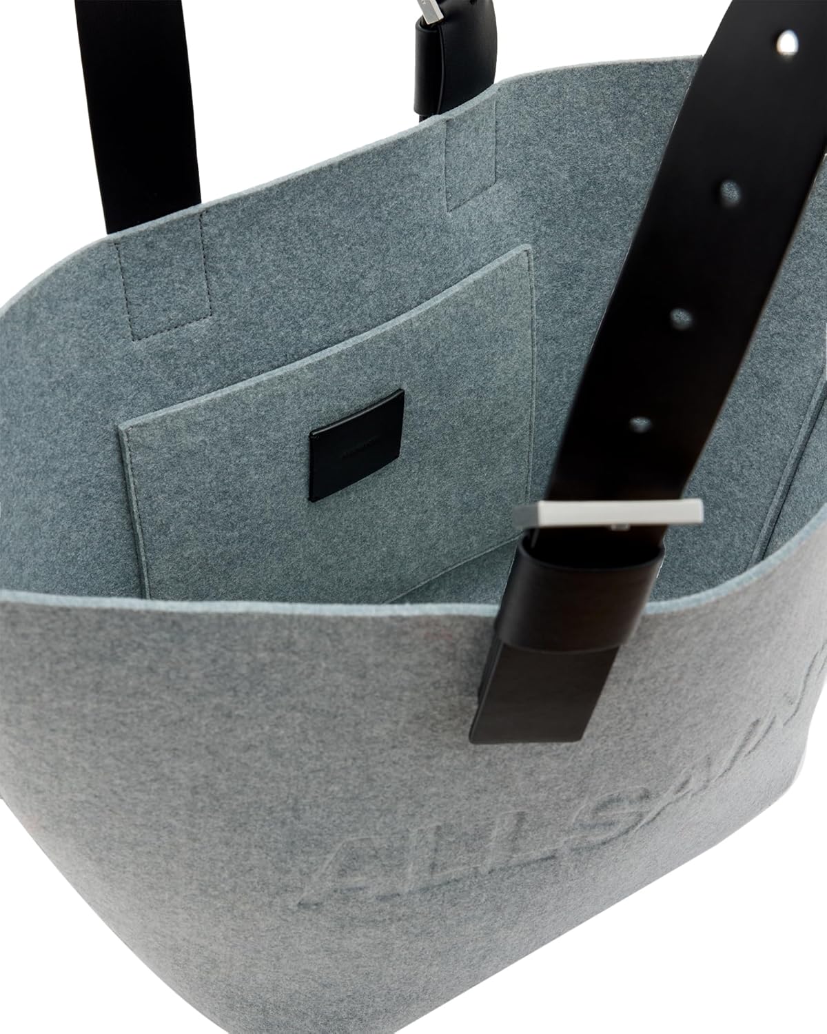 AllSaints WOMEN'S W306XB ANIK FELT E/W TOTE GREY MARL ONE SIZE - Image 3