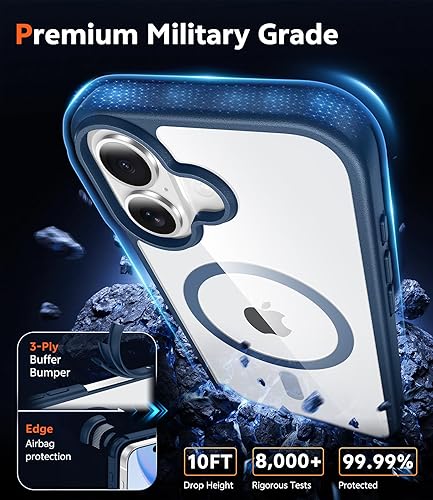 Miniatura 966 de Fntcase Funda para iPhone 15 Plus y 14 Plus de 6.7 pulgadas, magnética, a prueba de golpes de grado militar, antiamarilleo, delgada, protectora