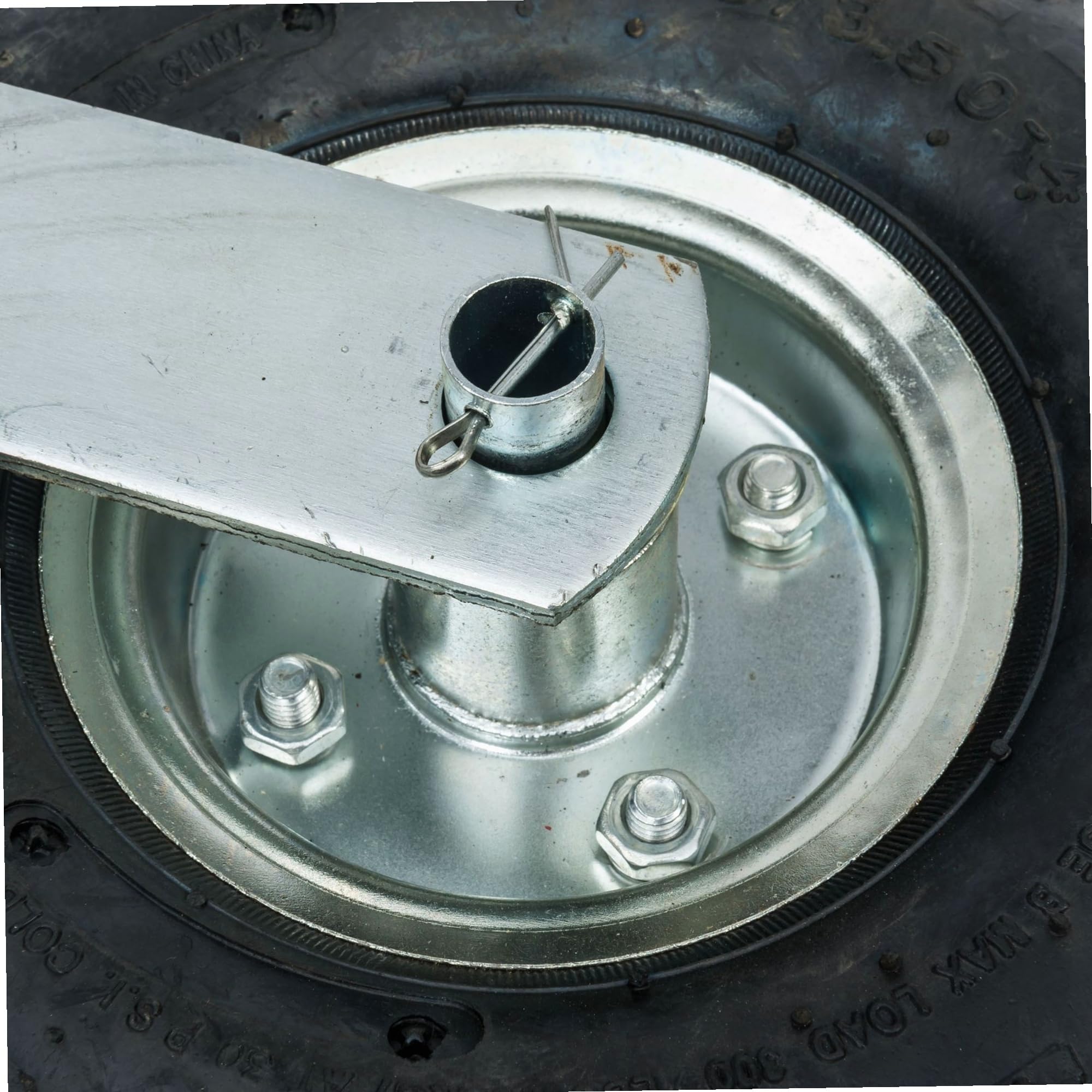 Rueda jockey inflable Ø260mm soporte Ø48mm WERKA PRO