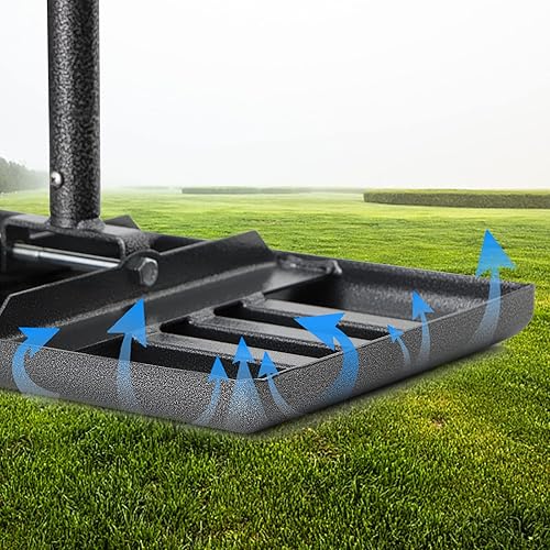 Miniatura 2 de Rastrillo Fly Hawk de nivelación para césped, trituradora de arena plana de acero inoxidable, para acabados en el jardín.