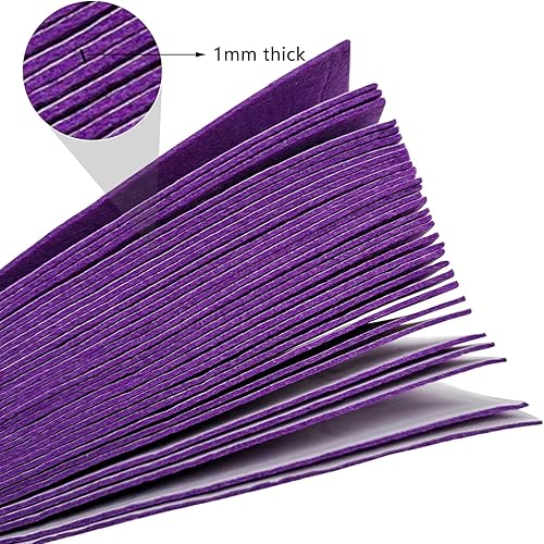 Miniatura 4 de Jtnohx Hojas de fieltro autoadhesivas, fieltro con respaldo adhesivo, 33 piezas de adhesivo de fieltro de 4 x 8 pulgadas, fieltro rígido de colores