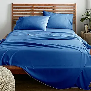 American Home Collection 4 Piece Full Size Bedding Sheets and Pillowcases Set - Ultra Soft Microfiber - Breathable, Wrinkle Free, Easy Care, Durable, Oeko-Tex Certified Sheet Set (Full, Snorkel Blue)